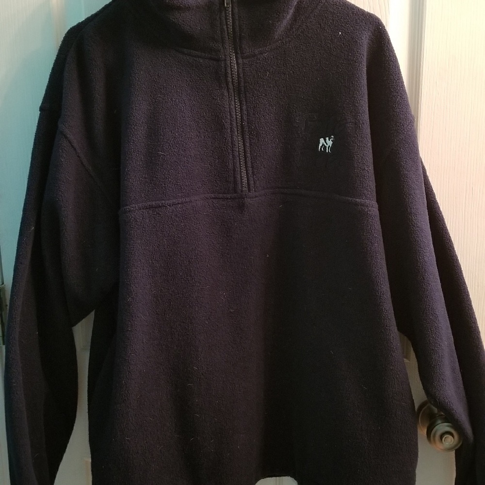 1/4 zip Big Dogs navy fleece
